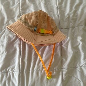 Hoka One One Purple and Orange Bucket Hat running